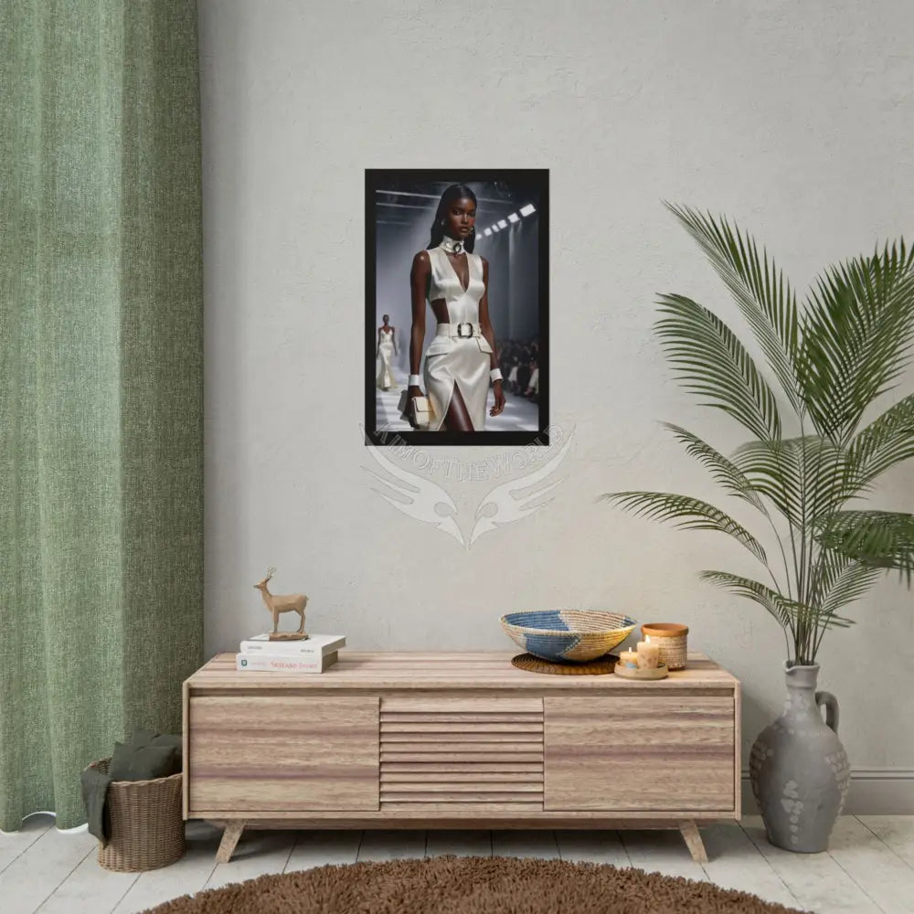 Fashion Advertising Rolled Poster — Deep Color-Coordinated Magazine Art Poster