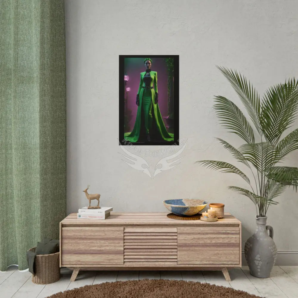 Fashion Advertising Rolled Poster — Deep Color-Coordinated Magazine Art Poster