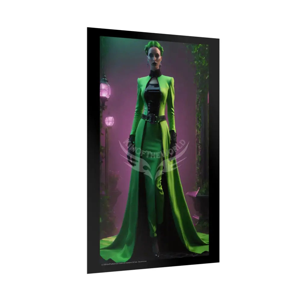 Fashion Advertising Rolled Poster — Deep Color-Coordinated Magazine Art Poster