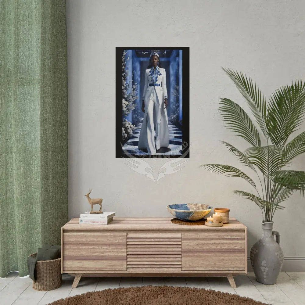 Fashion Advertising Rolled Poster — Deep Color-Coordinated Magazine Art Poster