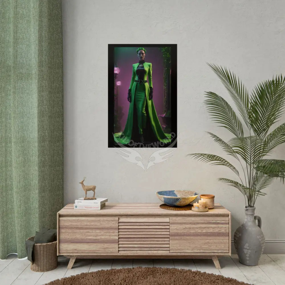 Fashion Advertising Rolled Poster — Deep Color-Coordinated Magazine Art Poster