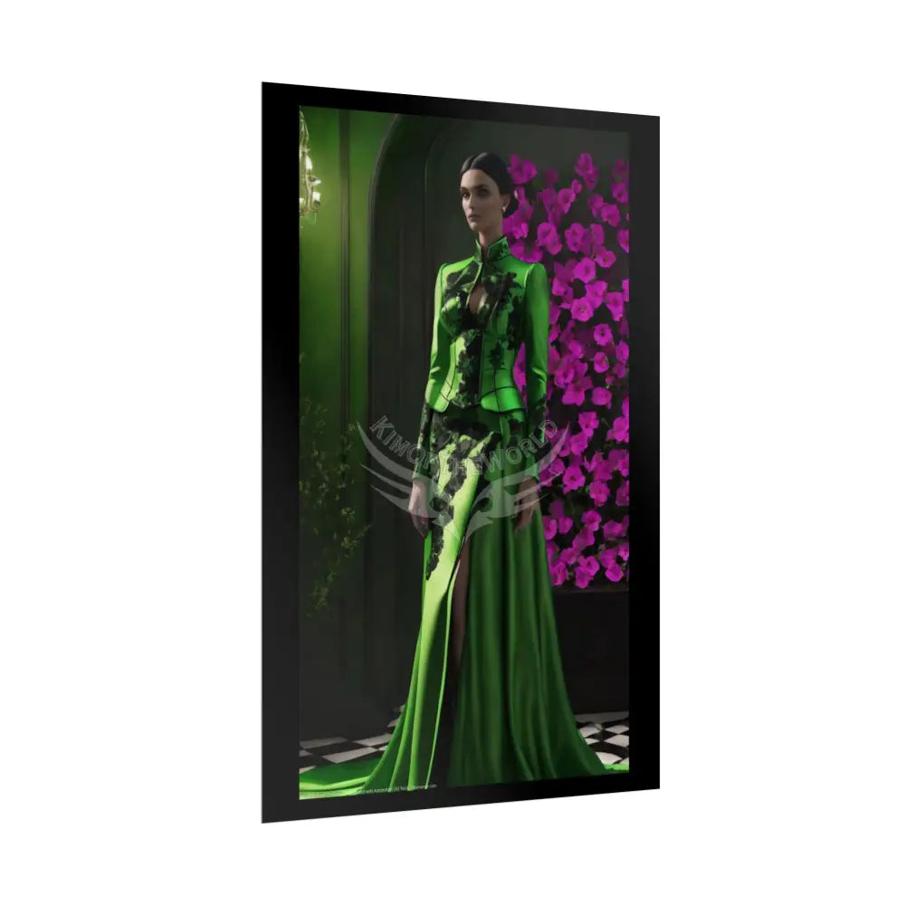 Fashion Advertising Rolled Poster — Deep Color-Coordinated Magazine Art Poster