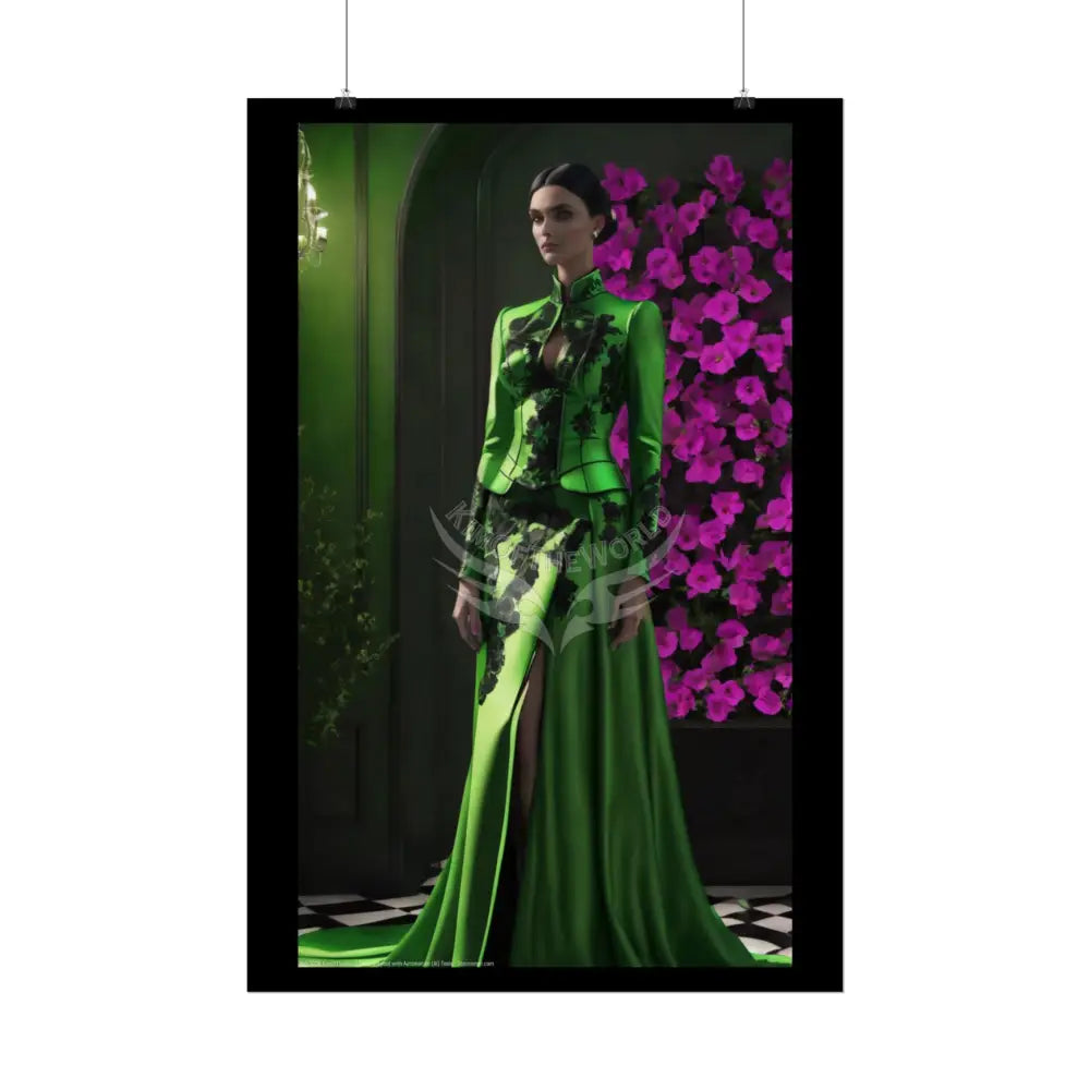 Fashion Advertising Rolled Poster — Deep Color-Coordinated Magazine Art Poster