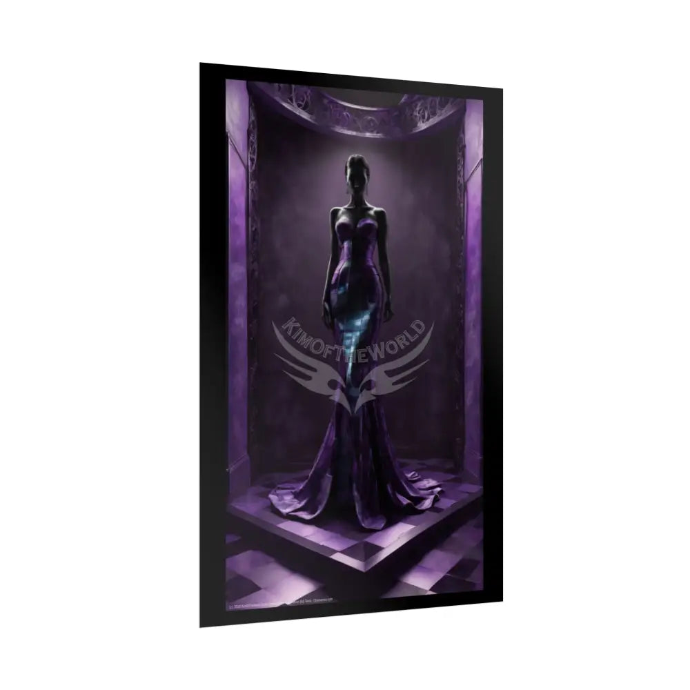 Fashion Advertising Rolled Poster — Deep Color-Coordinated Magazine Art Poster