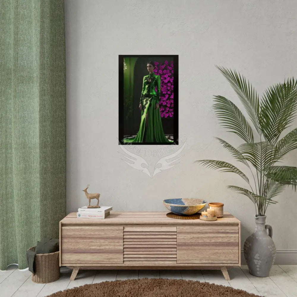 Fashion Advertising Rolled Poster — Deep Color-Coordinated Magazine Art Poster