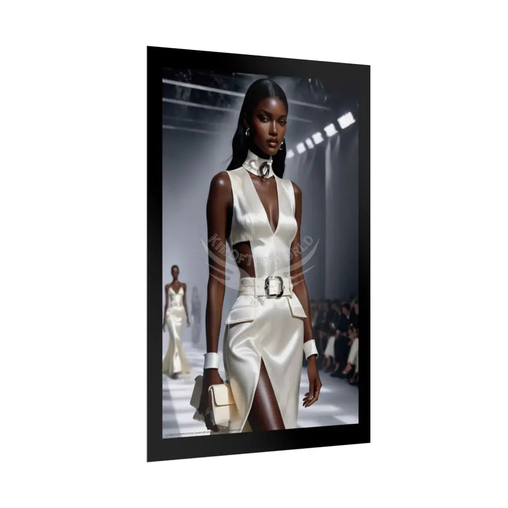 Fashion Advertising Rolled Poster — Deep Color-Coordinated Magazine Art Poster