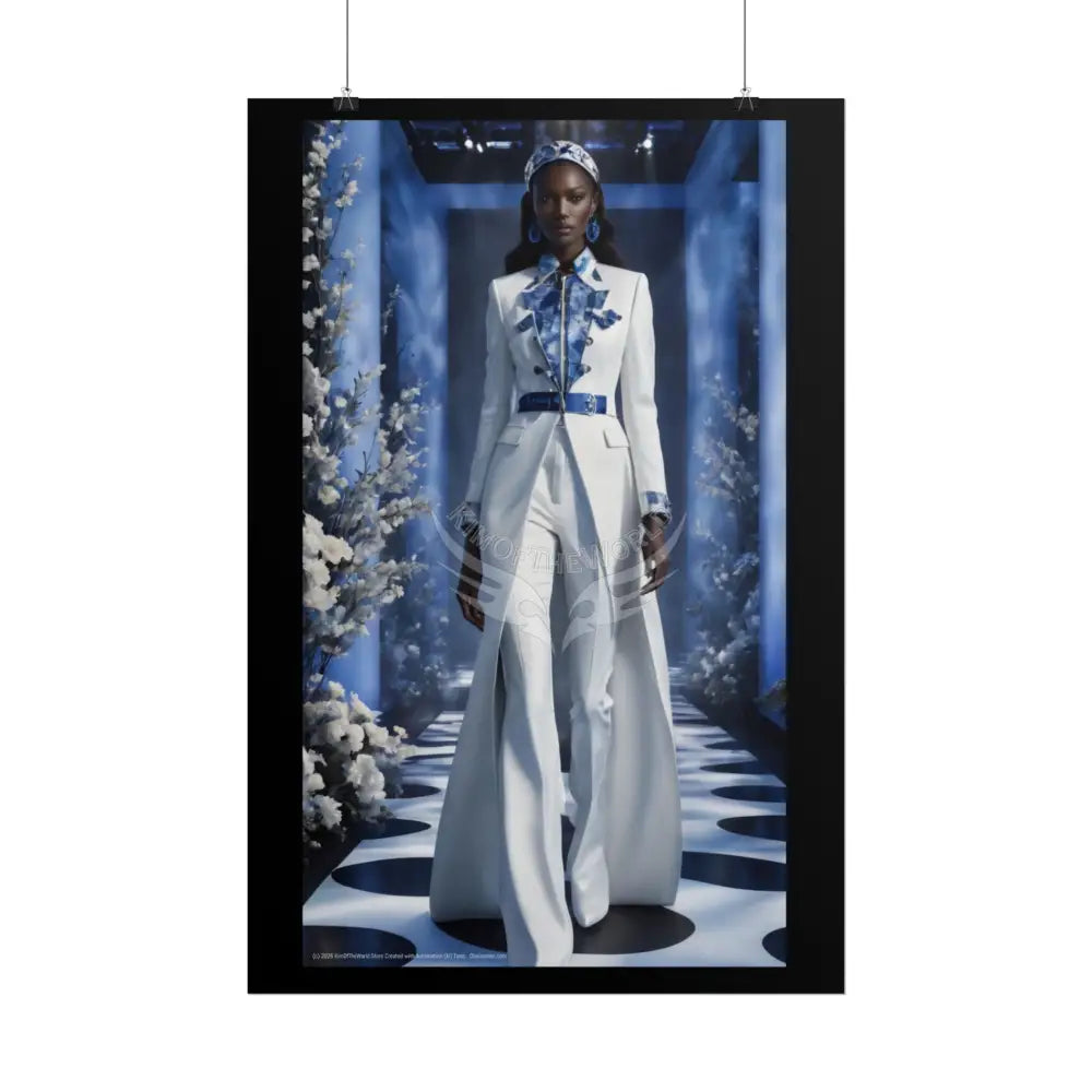 Fashion Advertising Rolled Poster — Deep Color-Coordinated Magazine Art Poster