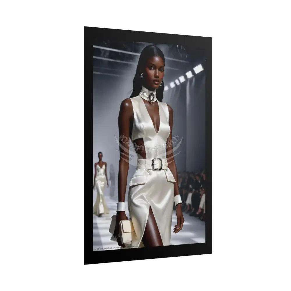 Fashion Advertising Rolled Poster — Deep Color-Coordinated Magazine Art Poster