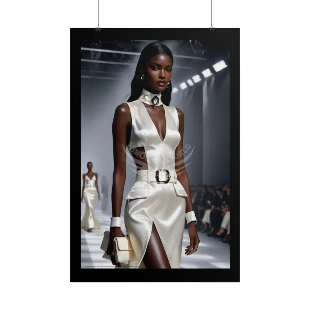 Fashion Advertising Rolled Poster — Deep Color-Coordinated Magazine Art Poster