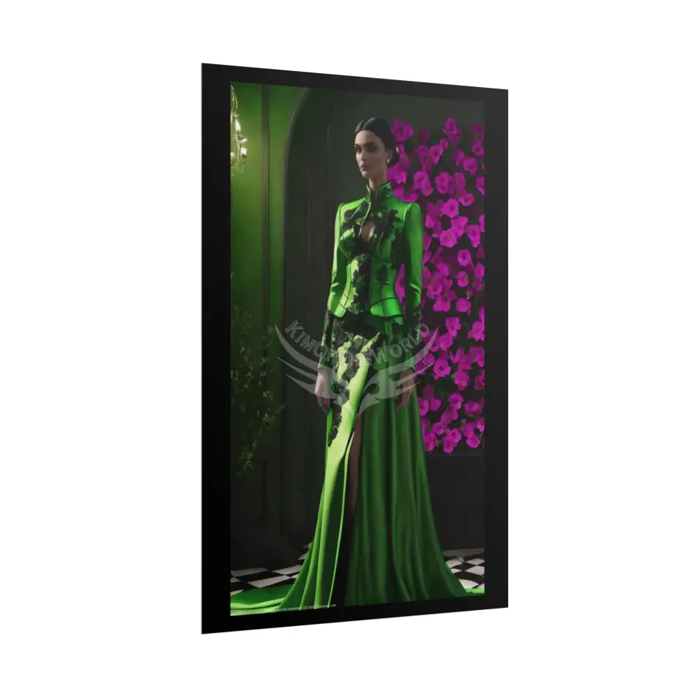 Fashion Advertising Rolled Poster — Deep Color-Coordinated Magazine Art Poster