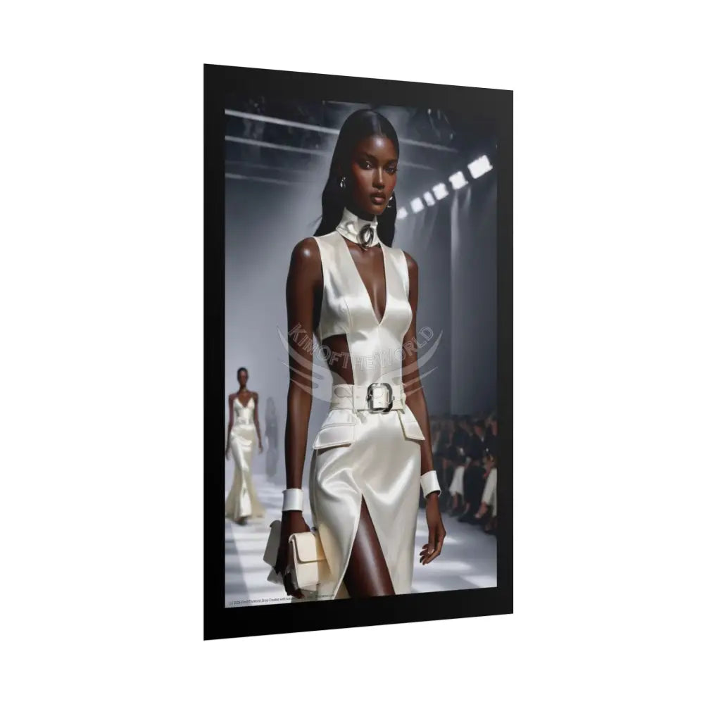 Fashion Advertising Rolled Poster — Deep Color-Coordinated Magazine Art Poster