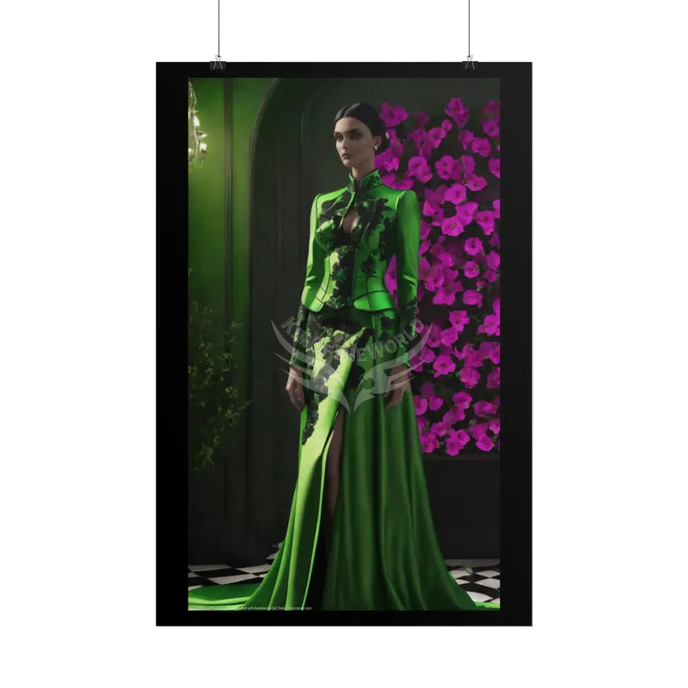 Fashion Advertising Rolled Poster — Deep Color-Coordinated Magazine Art Poster