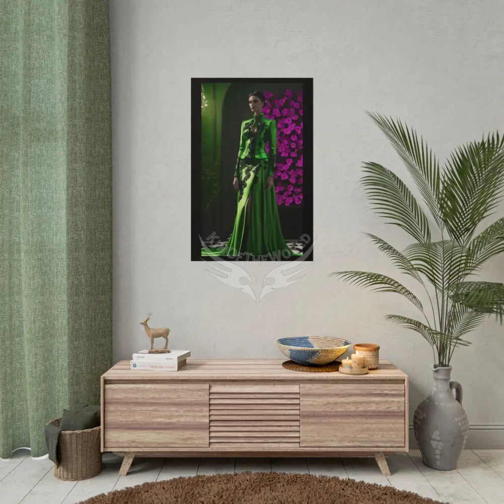 Fashion Advertising Rolled Poster — Deep Color-Coordinated Magazine Art Poster