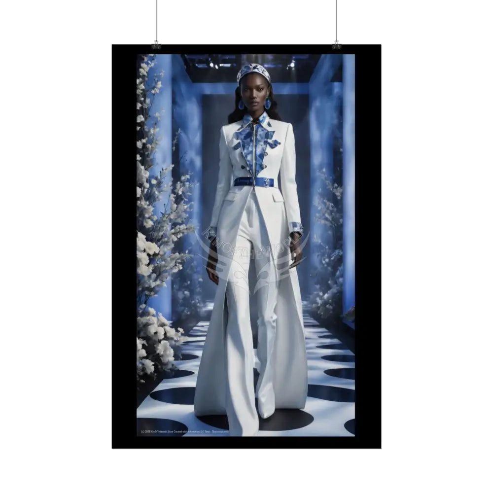Fashion Advertising Rolled Poster — Deep Color-Coordinated Magazine Art Poster