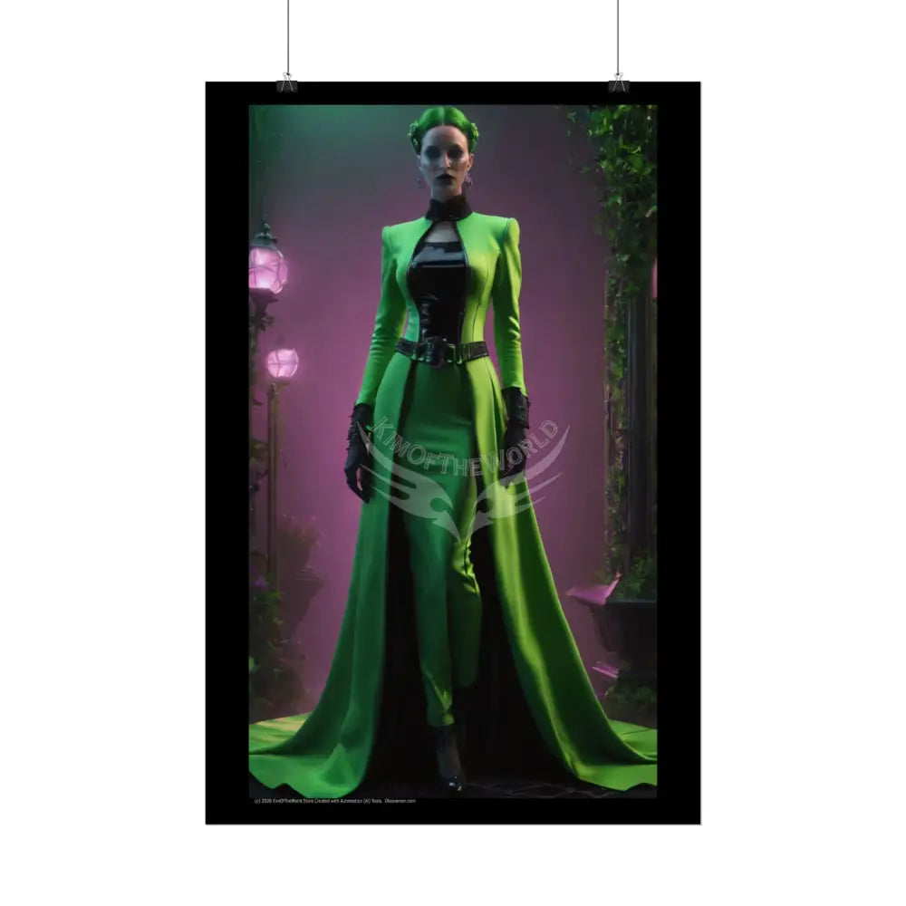 Fashion Advertising Rolled Poster — Deep Color-Coordinated Magazine Art Poster