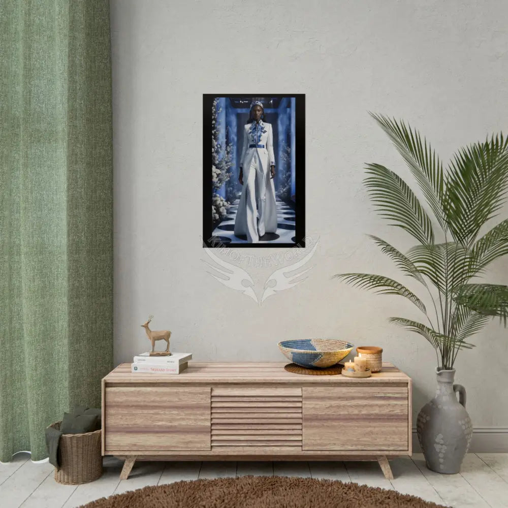 Fashion Advertising Rolled Poster — Deep Color-Coordinated Magazine Art Poster