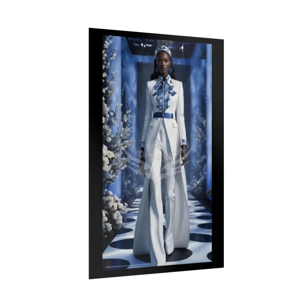 Fashion Advertising Rolled Poster — Deep Color-Coordinated Magazine Art Poster