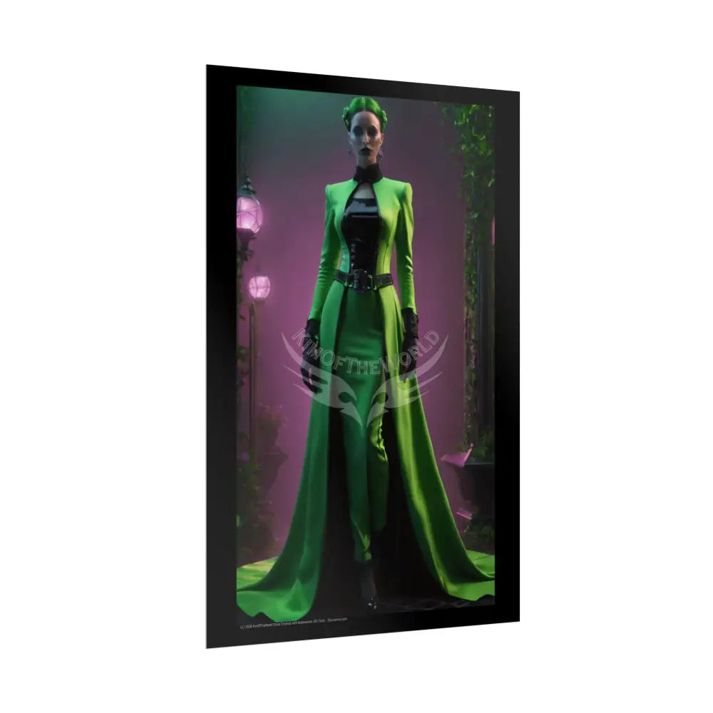 Fashion Advertising Rolled Poster — Deep Color-Coordinated Magazine Art Poster