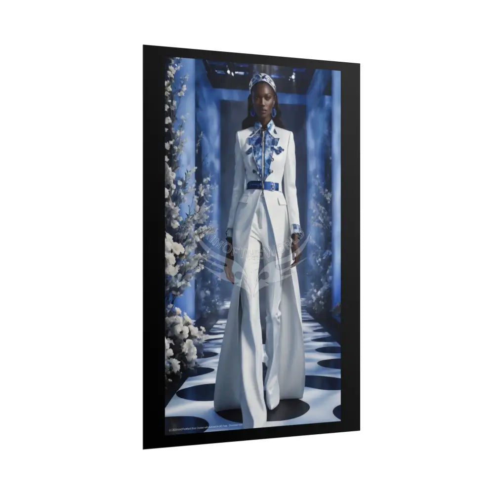 Fashion Advertising Rolled Poster — Deep Color-Coordinated Magazine Art Poster