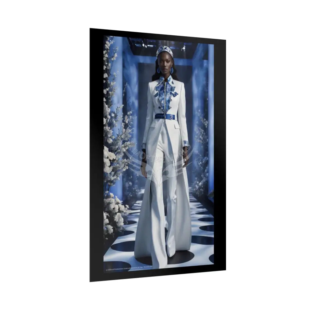 Fashion Advertising Rolled Poster — Deep Color-Coordinated Magazine Art Poster