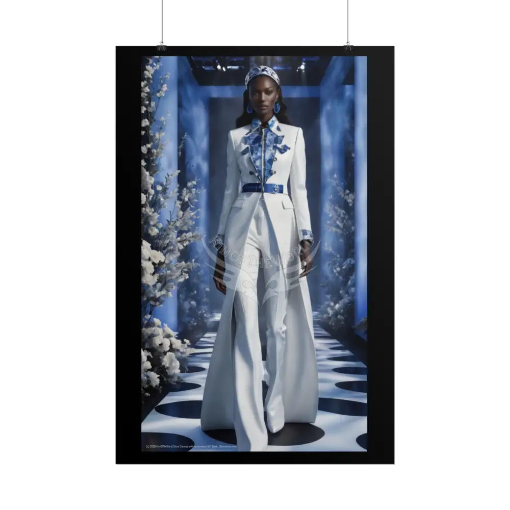 Fashion Advertising Rolled Poster — Deep Color-Coordinated Magazine Art Poster