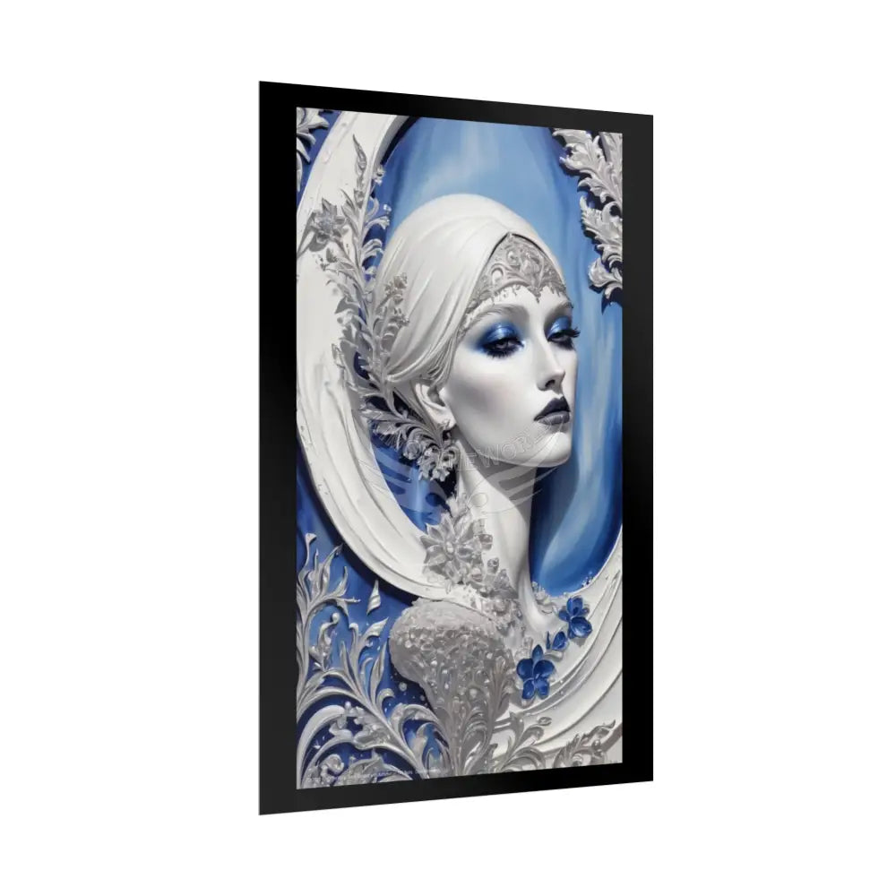 Fashion Advertising Rolled Poster — Deep Color-Coordinated Magazine Art Poster