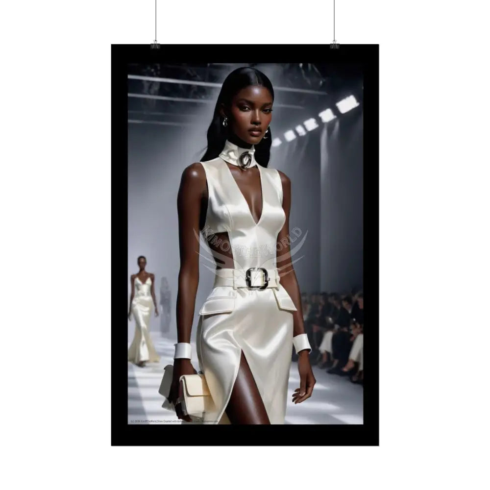Fashion Advertising Rolled Poster — Deep Color-Coordinated Magazine Art Poster