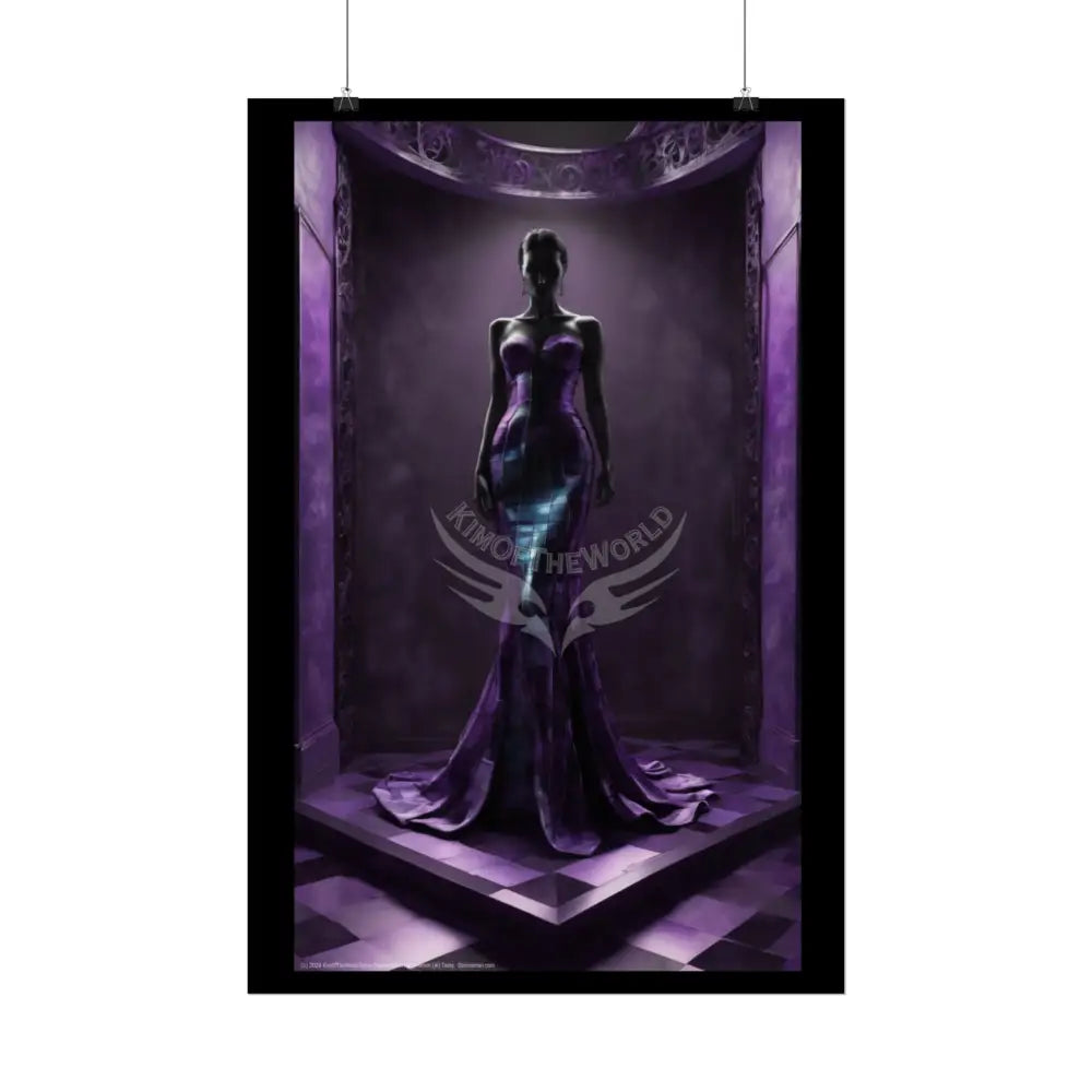 Fashion Advertising Rolled Poster — Deep Color-Coordinated Magazine Art Poster