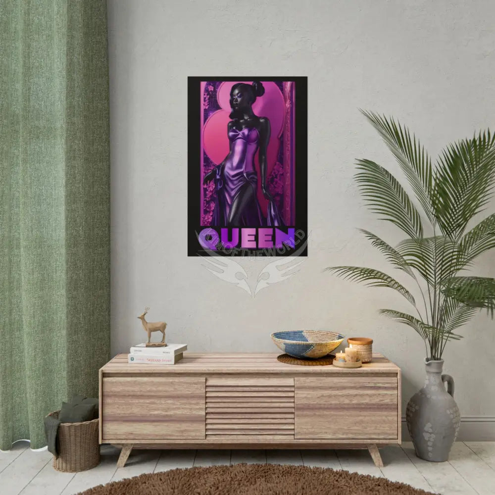Fashion Advertising Rolled Poster — Deep Color-Coordinated Magazine Art ’Queen’ Poster