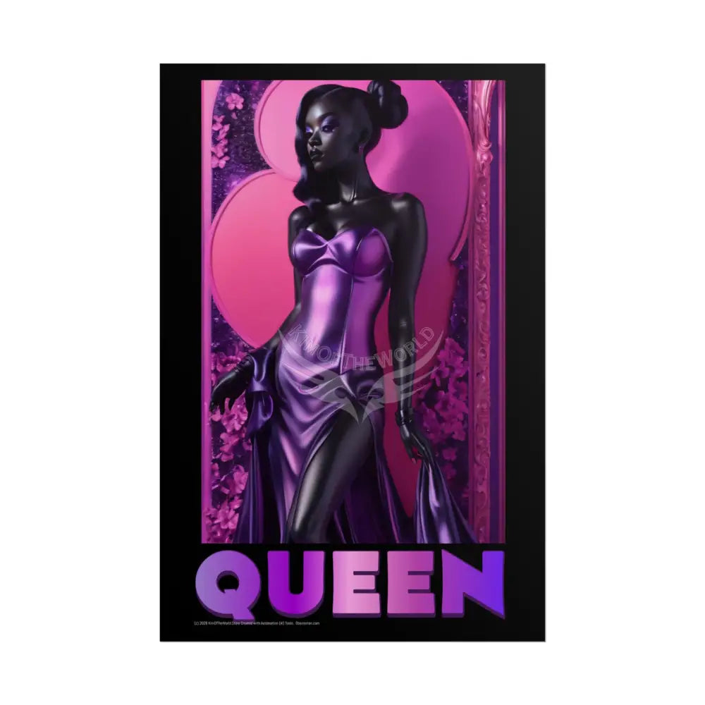 Fashion Advertising Rolled Poster — Deep Color-Coordinated Magazine Art ’Queen’ 24’’ x 36’’ (Vertical) / Matte Poster