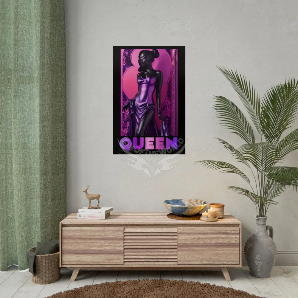 Fashion Advertising Rolled Poster — Deep Color-Coordinated Magazine Art ’Queen’ Poster