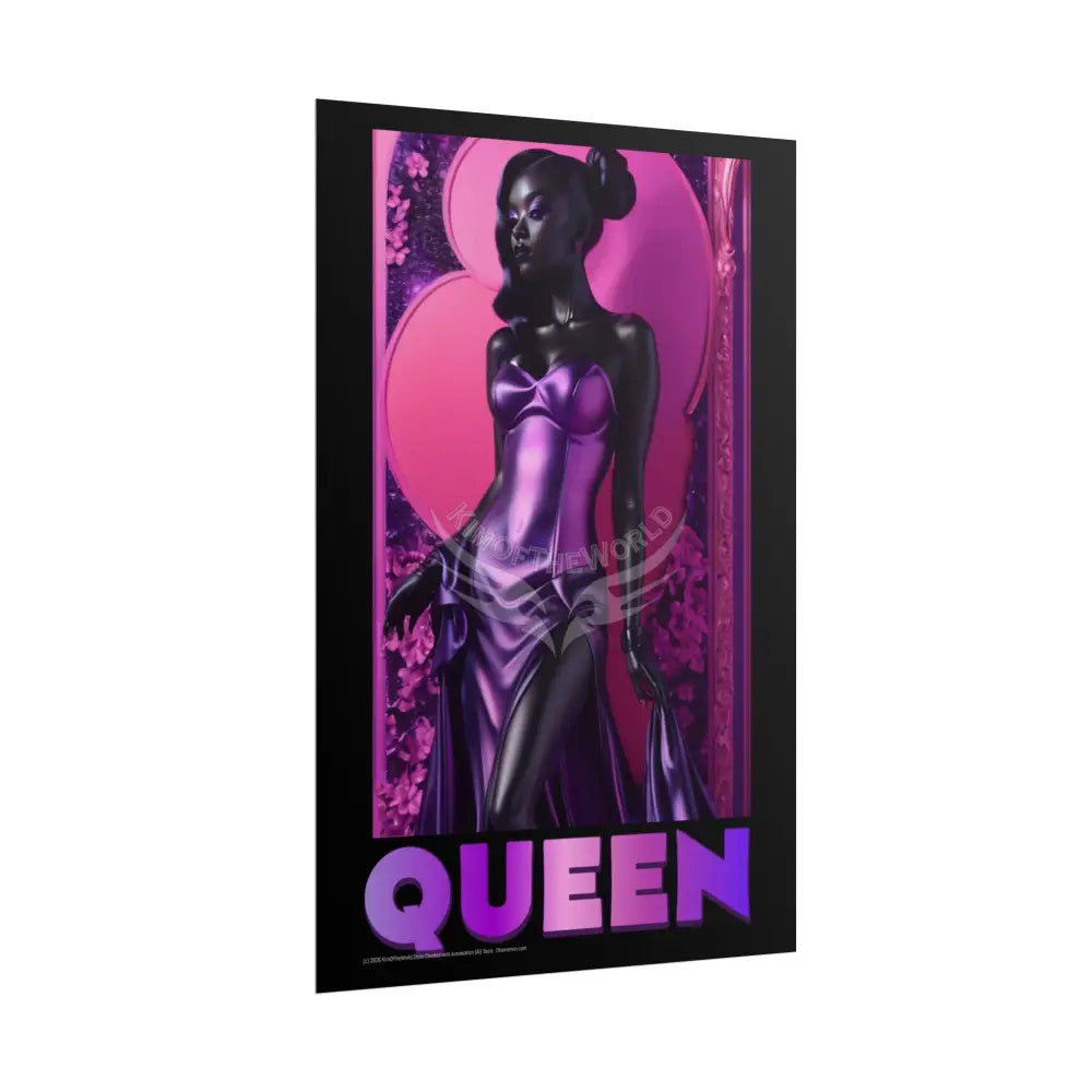 Fashion Advertising Rolled Poster — Deep Color-Coordinated Magazine Art ’Queen’ Poster