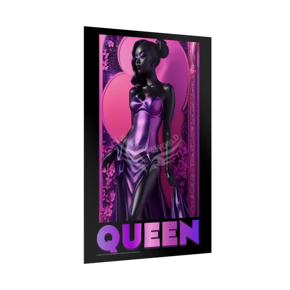 Fashion Advertising Rolled Poster — Deep Color-Coordinated Magazine Art ’Queen’ Poster