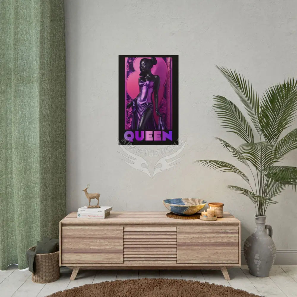 Fashion Advertising Rolled Poster — Deep Color-Coordinated Magazine Art ’Queen’ Poster