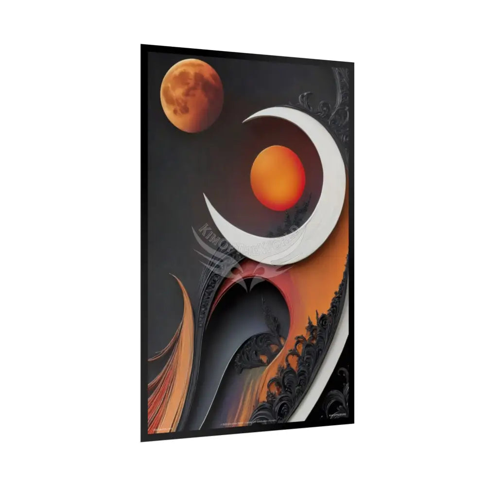 Fashion and Satin 3D Gothic Orange Satin Poster — Rolled poster Art Print Lady satin pink southwestern poster set Poster