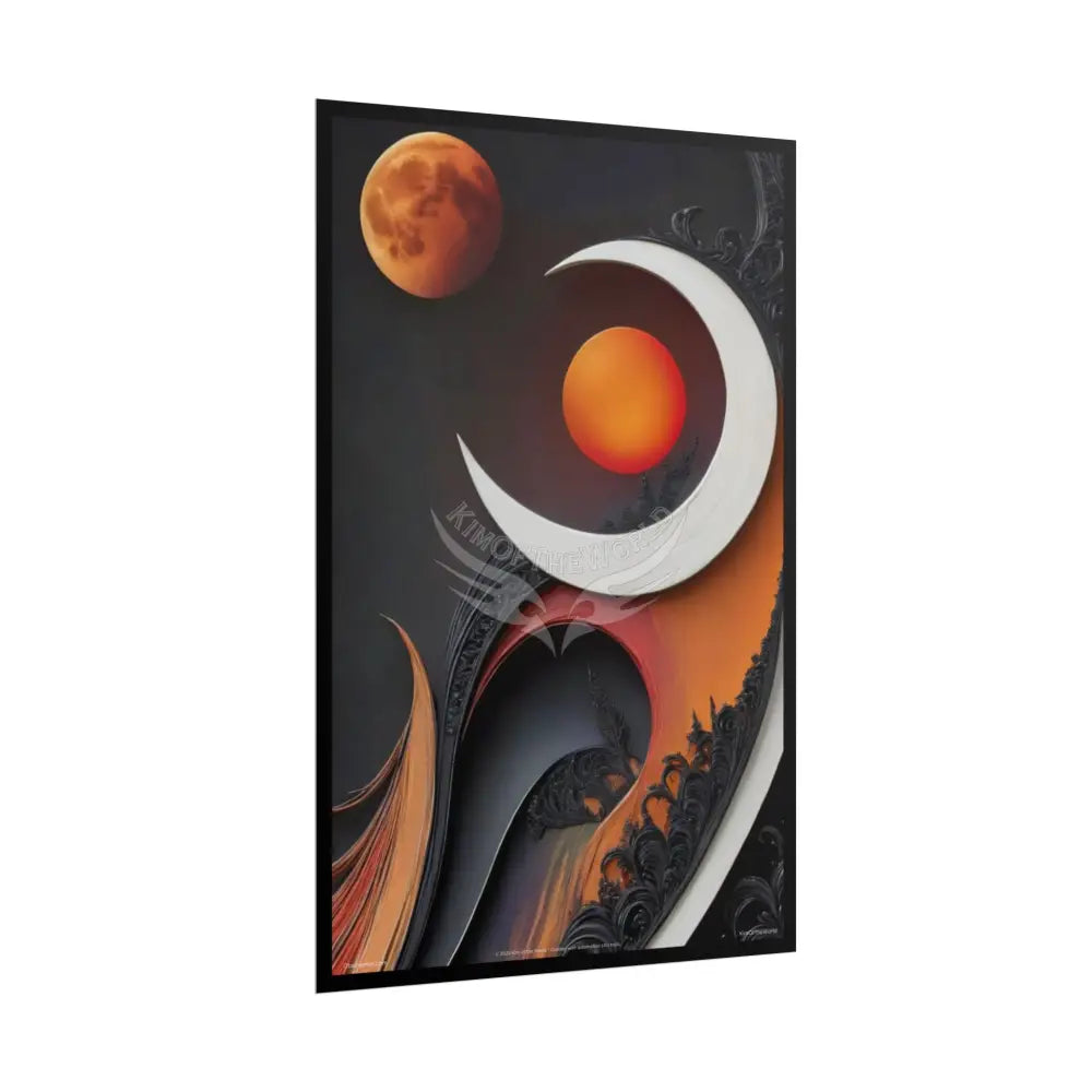 Fashion and Satin 3D Gothic Orange Satin Poster — Rolled poster Art Print Lady satin pink southwestern poster set Poster