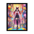 Fashion Anime Girl Lady Tall Giantess Stiletto Fetish Poster — Art Print 18″ x 24″ (Vertical) / Semi Glossy Poster