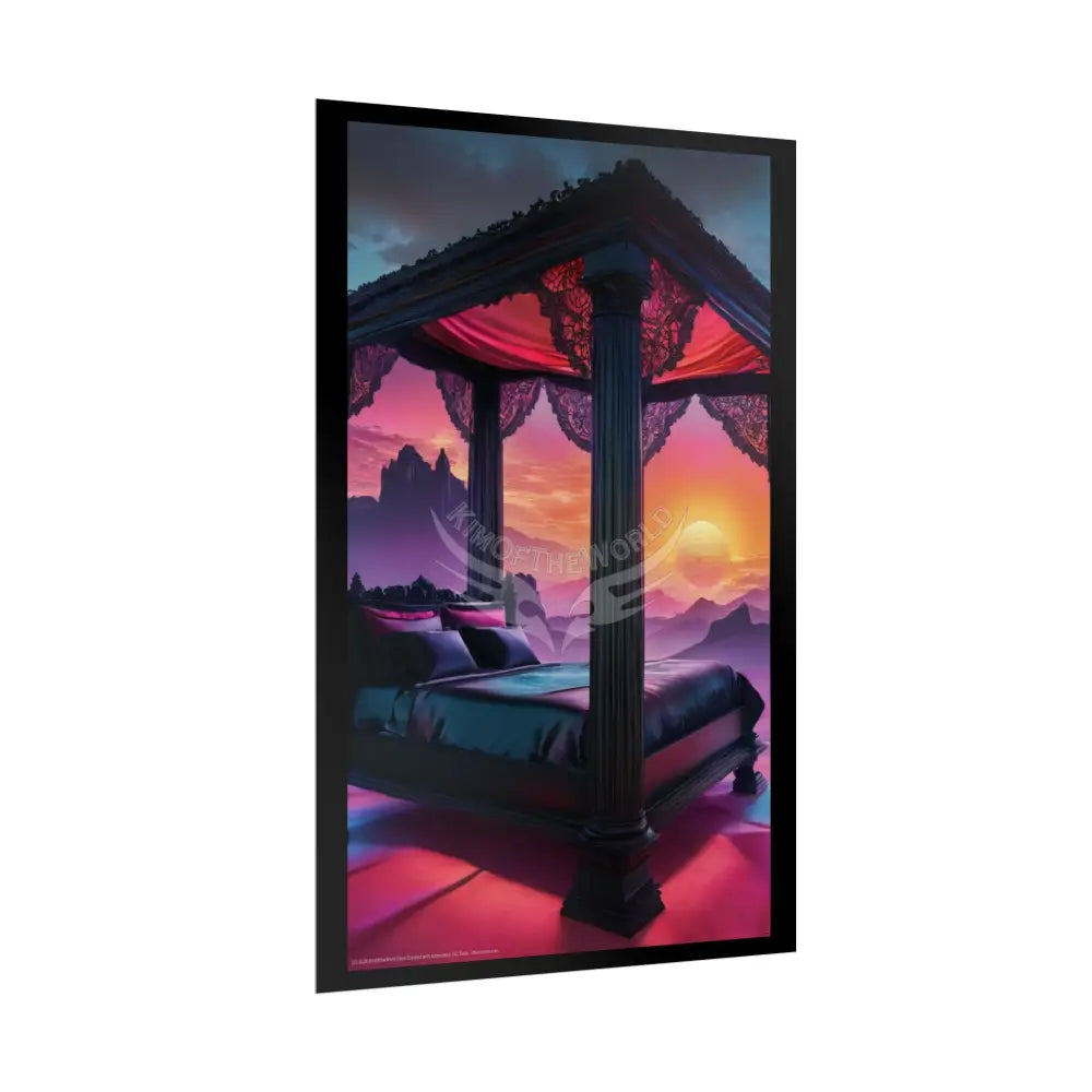 Fashion Bed Poster Print Set Pcs — Luxury Iridescent Wall Art for Bedroom and Fashion Home or Office (Rolled) Poster