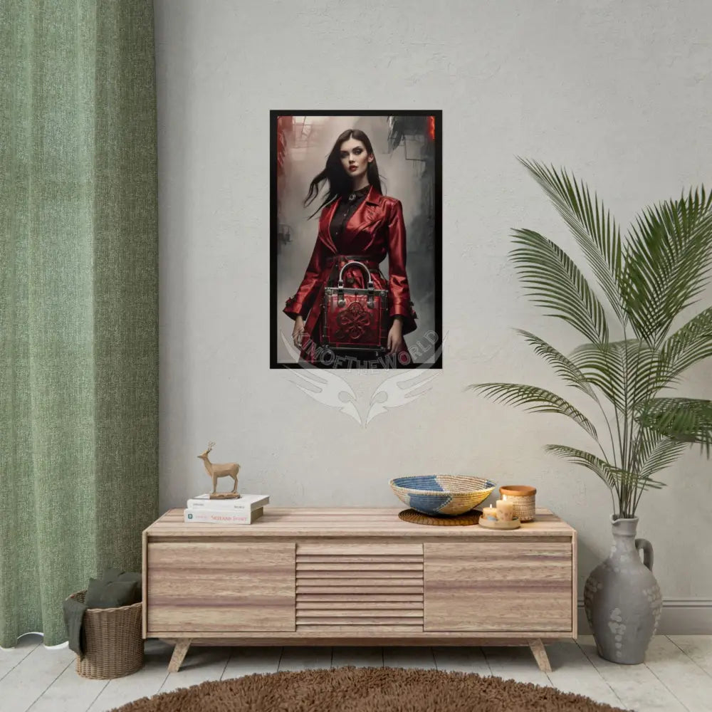 Fashion Faux Advertising Art Rolled Poster — Deep Color-Coordinated Odd but Elegant Magazine Art Poster