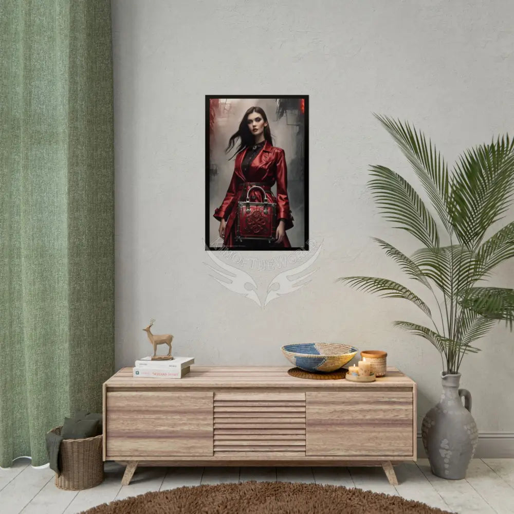 Fashion Faux Advertising Art Rolled Poster — Deep Color-Coordinated Odd but Elegant Magazine Art Poster