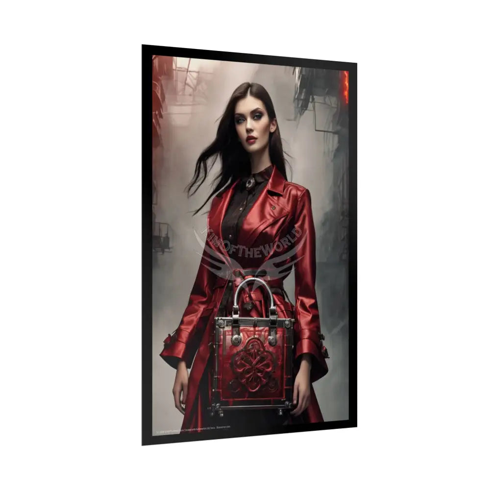 Fashion Faux Advertising Art Rolled Poster — Deep Color-Coordinated Odd but Elegant Magazine Art Poster