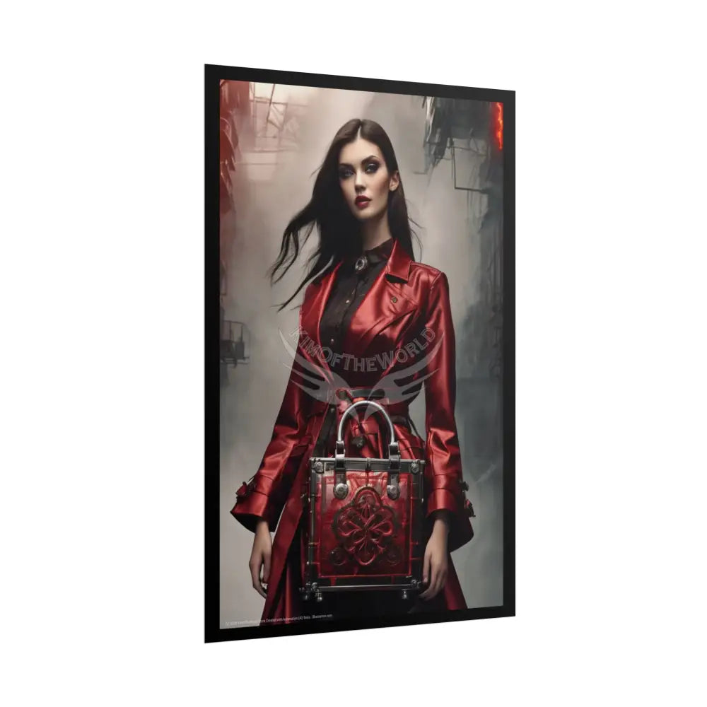 Fashion Faux Advertising Art Rolled Poster — Deep Color-Coordinated Odd but Elegant Magazine Art Poster