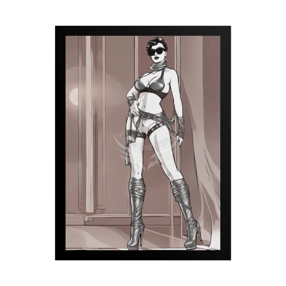Fashion Lady Tall Girl Fashion Giantess Stiletto Fetish Poster — Art Print 18″ x 24″ (Vertical) / Matte Poster