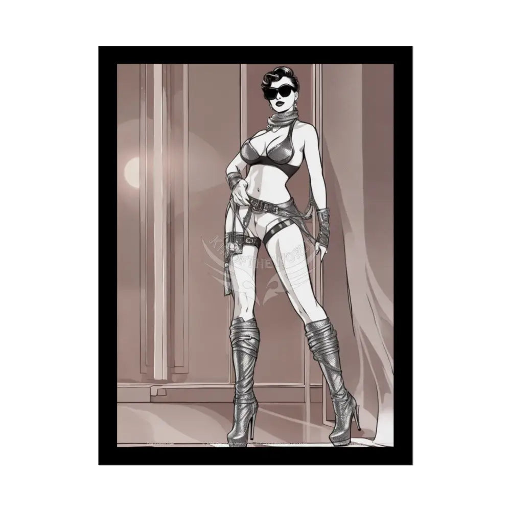 Fashion Lady Tall Girl Fashion Giantess Stiletto Fetish Poster — Art Print 18″ x 24″ (Vertical) / Semi Glossy Poster