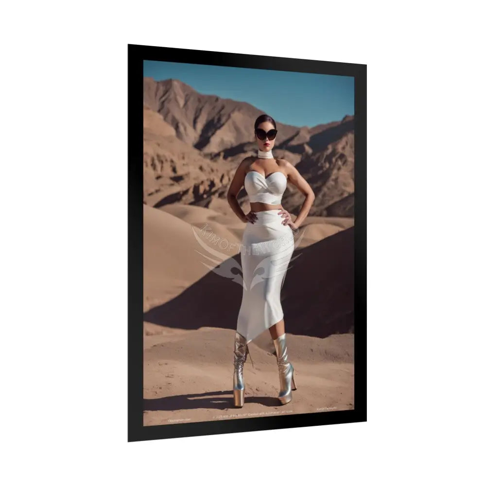 Fashion Lady Tall Girl Fashion Giantess Stiletto Fetish Poster — Art Print Poster