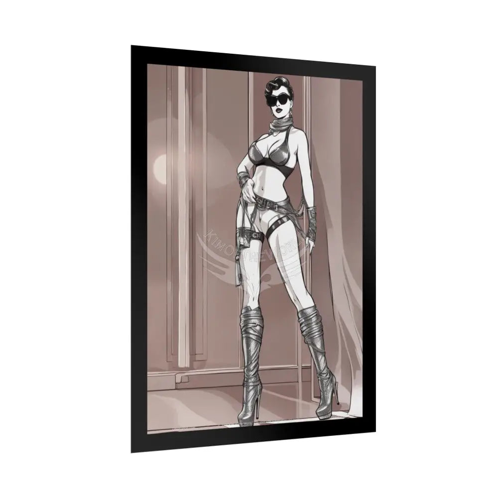 Fashion Lady Tall Girl Fashion Giantess Stiletto Fetish Poster — Art Print Poster