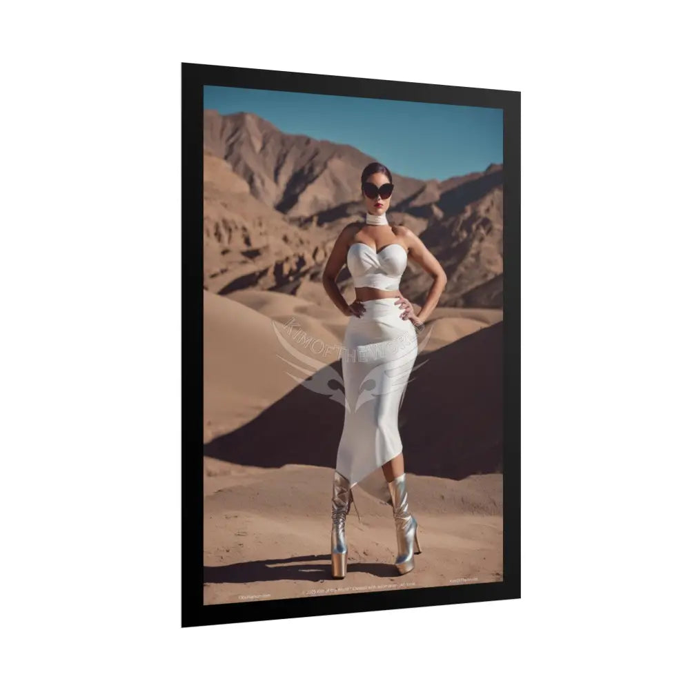 Fashion Lady Tall Girl Fashion Giantess Stiletto Fetish Poster — Art Print Poster
