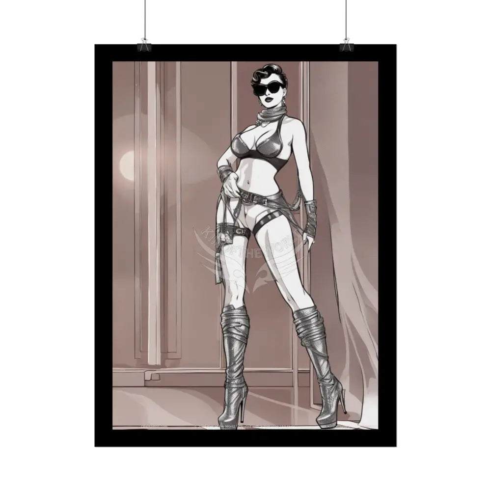 Fashion Lady Tall Girl Fashion Giantess Stiletto Fetish Poster — Art Print Poster