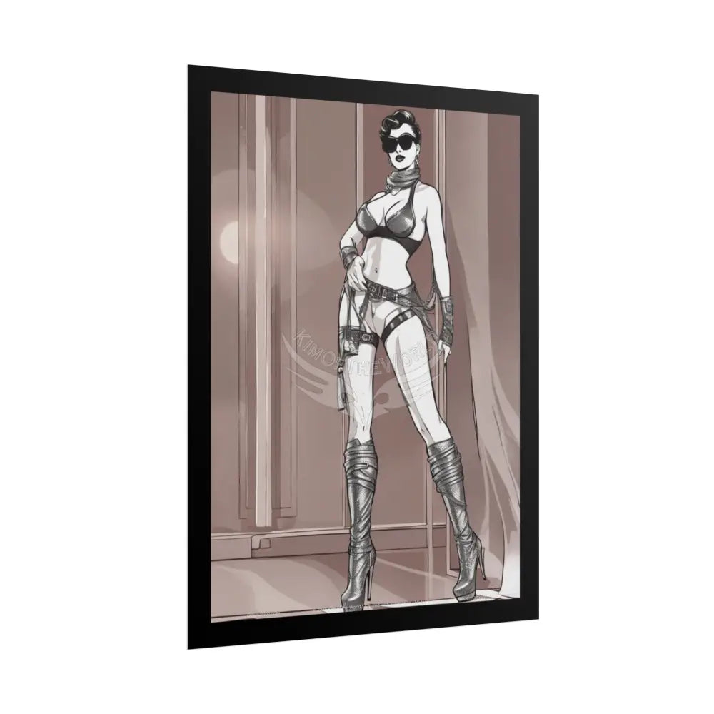 Fashion Lady Tall Girl Fashion Giantess Stiletto Fetish Poster — Art Print Poster
