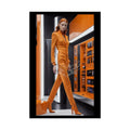 Fashion Magazine Poster — Vibrant Orange Satin Lady Ad Art 24’’ x 36’’ (Vertical) / Semi Glossy Poster